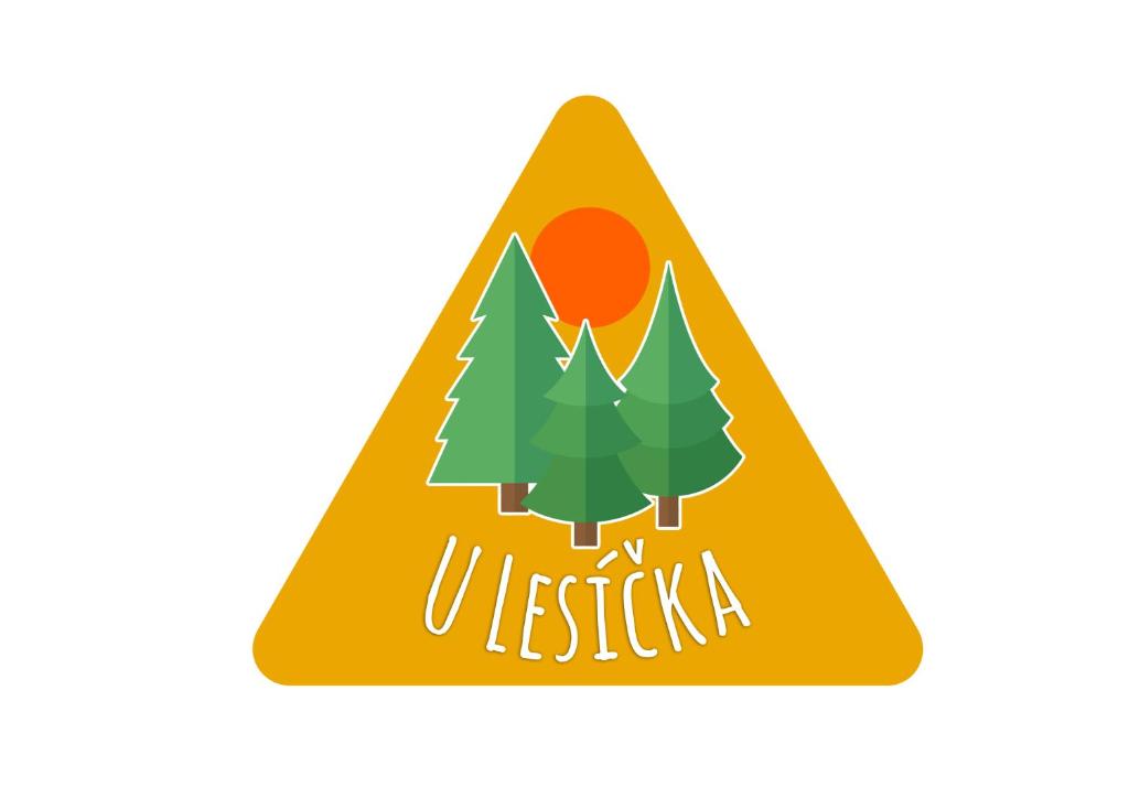 ein Dreieckszeichen mit Bäumen und dem Text uzbekistan in der Unterkunft U Lesíčka in Vysoká