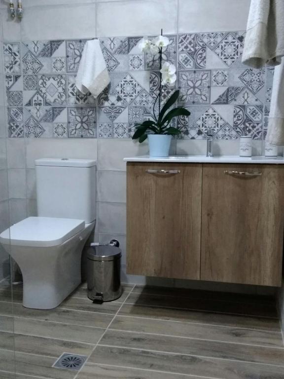Koupelna v ubytování Marinos Suites