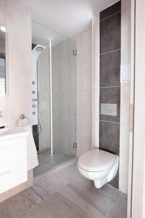 Koupelna v ubytování Trend Apartmanház -Vizslás