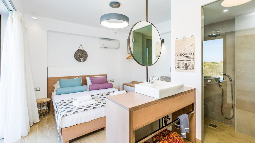Postel nebo postele na pokoji v ubytování Summer Villas Crete