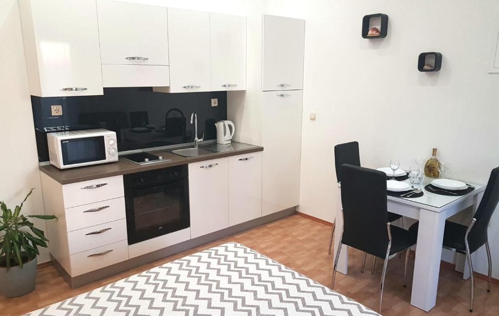 Kuchyňa alebo kuchynka v ubytovaní Apartman Dalibor, Stanići - Omiš