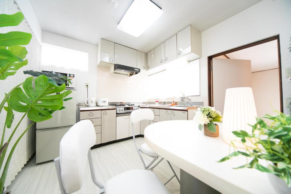 Kuchyň nebo kuchyňský kout v ubytování Yokkaichi Nishishinchi Hotel