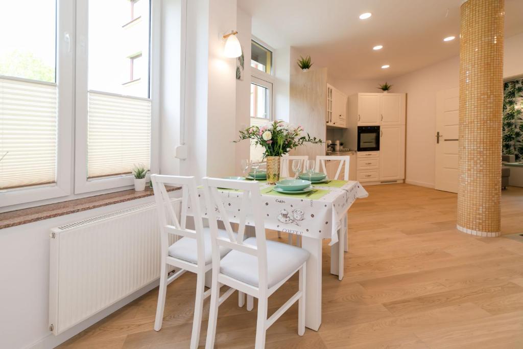 Kuchyňa alebo kuchynka v ubytovaní Apartament Garden z ogródkiem - Dream Apart