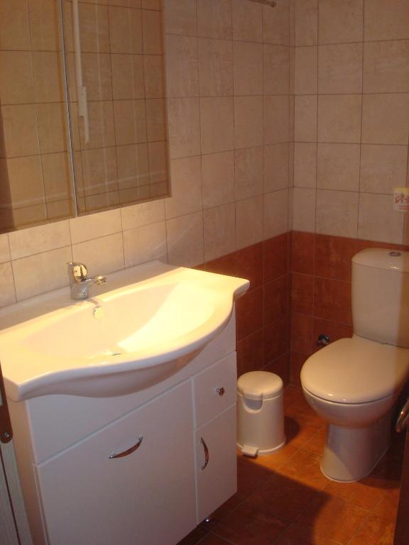 Koupelna v ubytování Aigaio Studios tinos