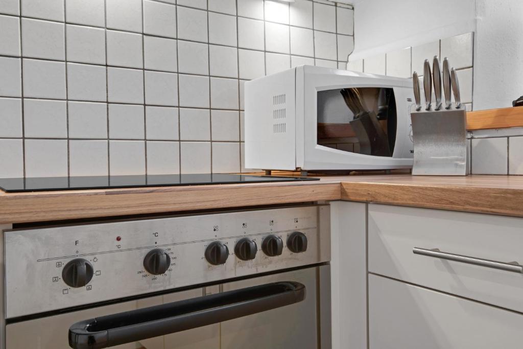 Kuchyň nebo kuchyňský kout v ubytování Rafaser - Apartment Albina
