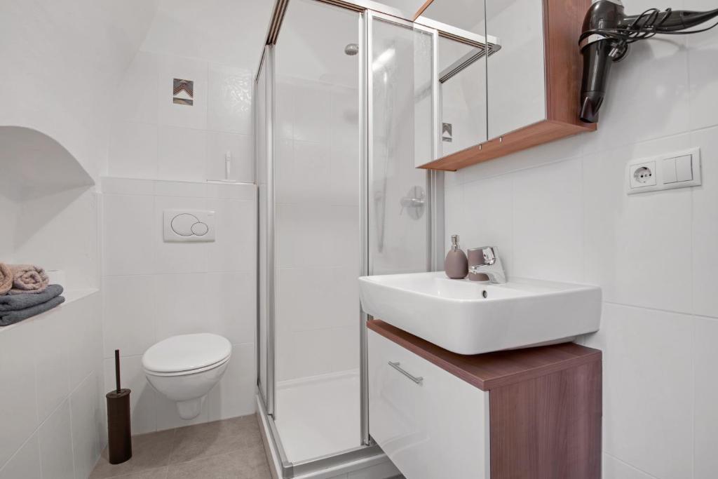 Koupelna v ubytování Rafaser - Apartment Albina
