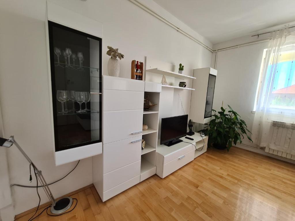 TV a/nebo společenská místnost v ubytování Apartments Ivana
