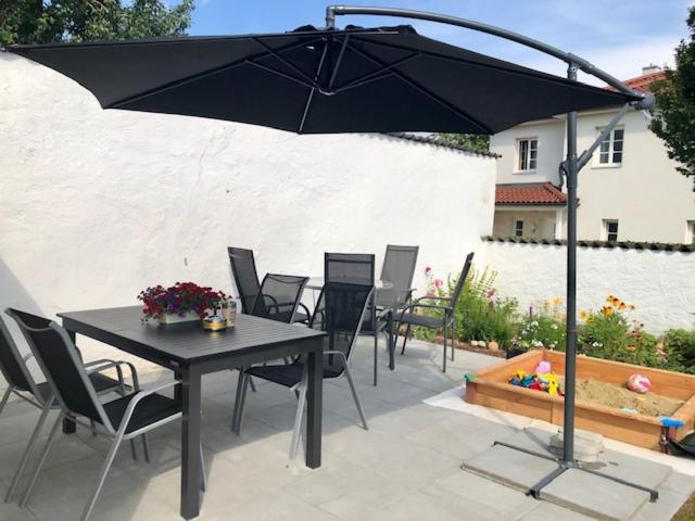 Patio nebo venkovní prostory v ubytování Haus am Marktplatz