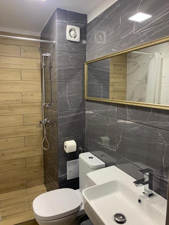 Koupelna v ubytování Hotel Unirea