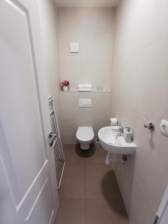 Koupelna v ubytování Apartmani "Allegro"