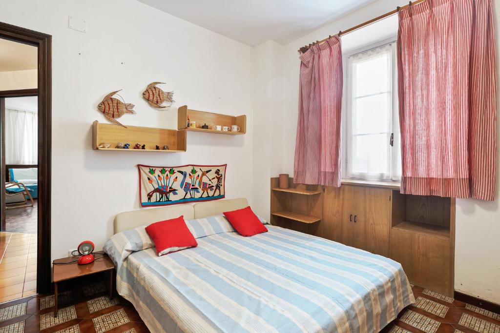 Posteľ alebo postele v izbe v ubytovaní Camogli Bright Apartment with Parking