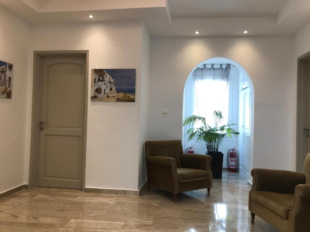 Posezení v ubytování Vassiliki Rooms