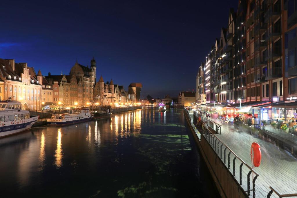 Výhľad na mesto Gdansk alebo výhľad na mesto priamo z apartmánu