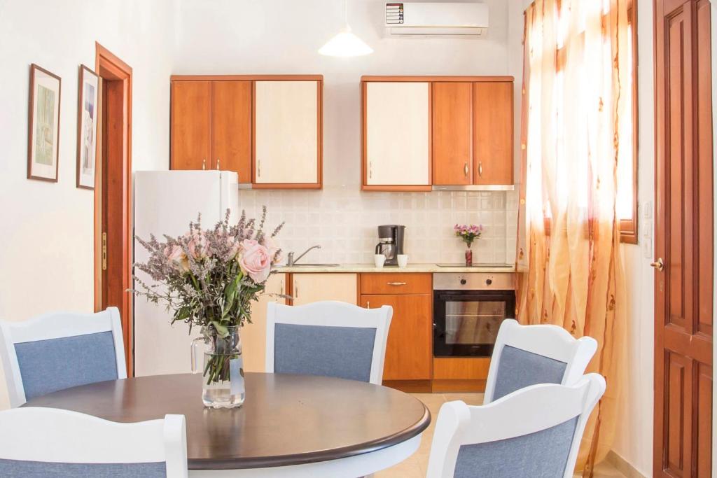 A kitchen or kitchenette at Birds Villa Apartments - Including Car Rental