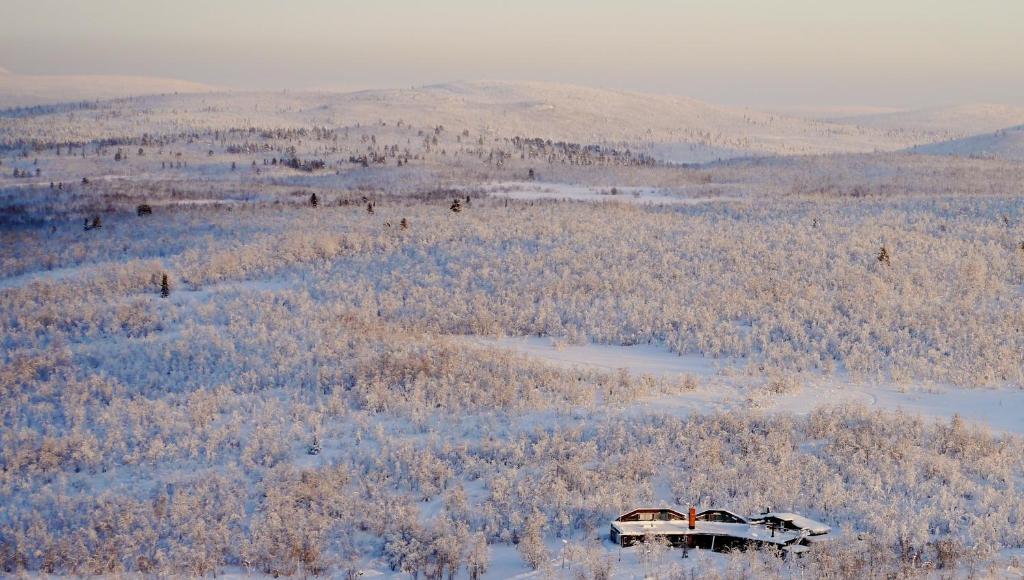 Máttaráhkká Northern Light Lodge durante l'inverno