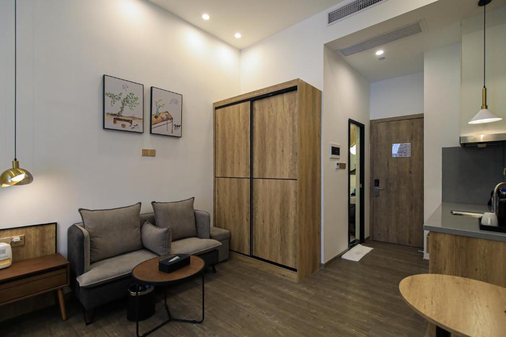 Posezení v ubytování Shenzhen Ruiya Japanese-style Hotel Huaqiang North