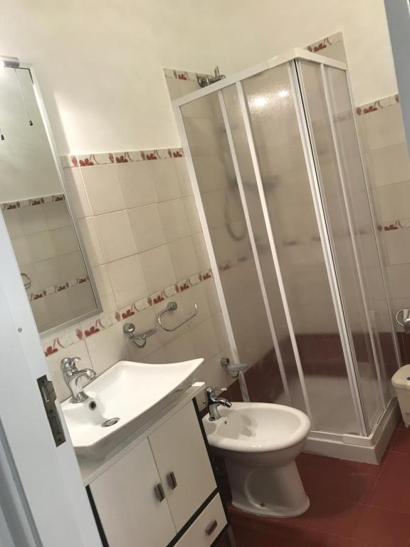 Koupelna v ubytování B&B Timpe Bianche
