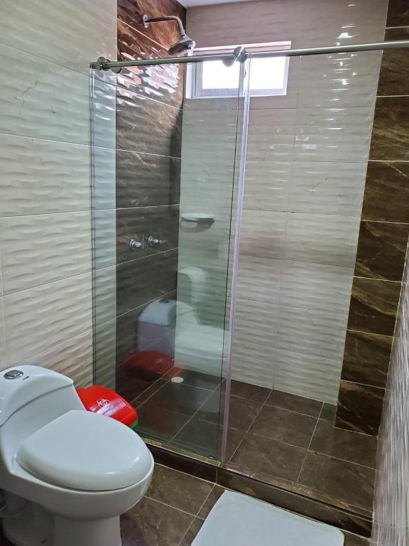 Koupelna v ubytování Hotel Cafeira