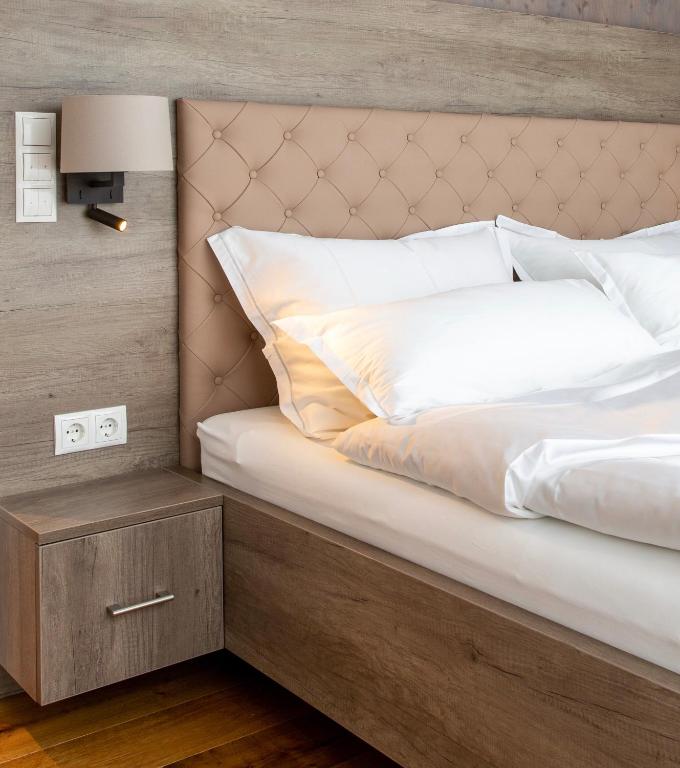 Postel nebo postele na pokoji v ubytování Premium Green Apartments Vienna