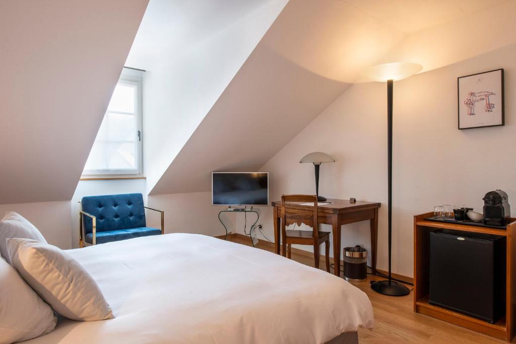 Letto o letti in una camera di Le Sauvage
