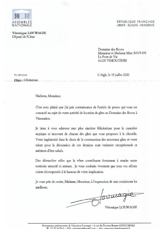 Certifikát, hodnocení, plakát nebo jiný dokument vystavený v ubytování Gîte insolite "Le Coup de Foudre" Sa Vue Panoramique