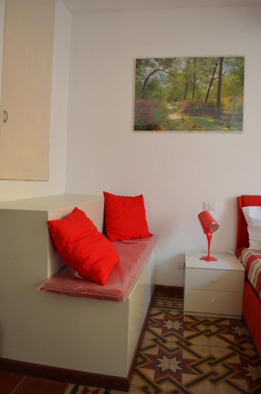 Posezení v ubytování B&B Archi di Borgolungo