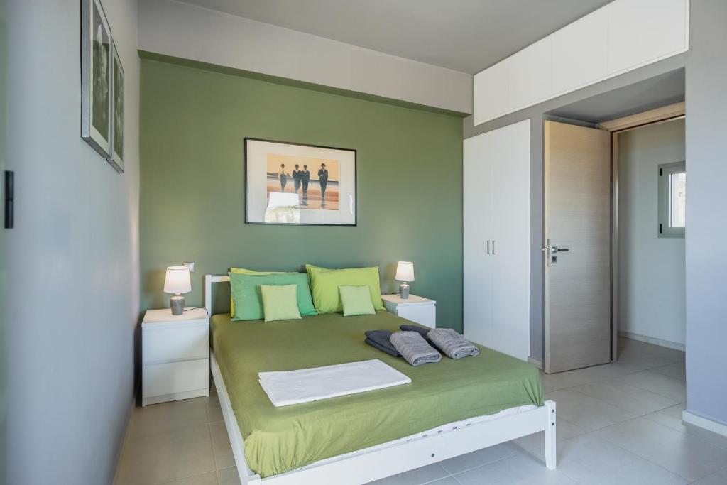 Cama ou camas em um quarto em Villa Iris
