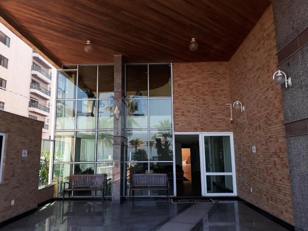  Apto Varanda Gourmet frente ao mar com Wi-Fi