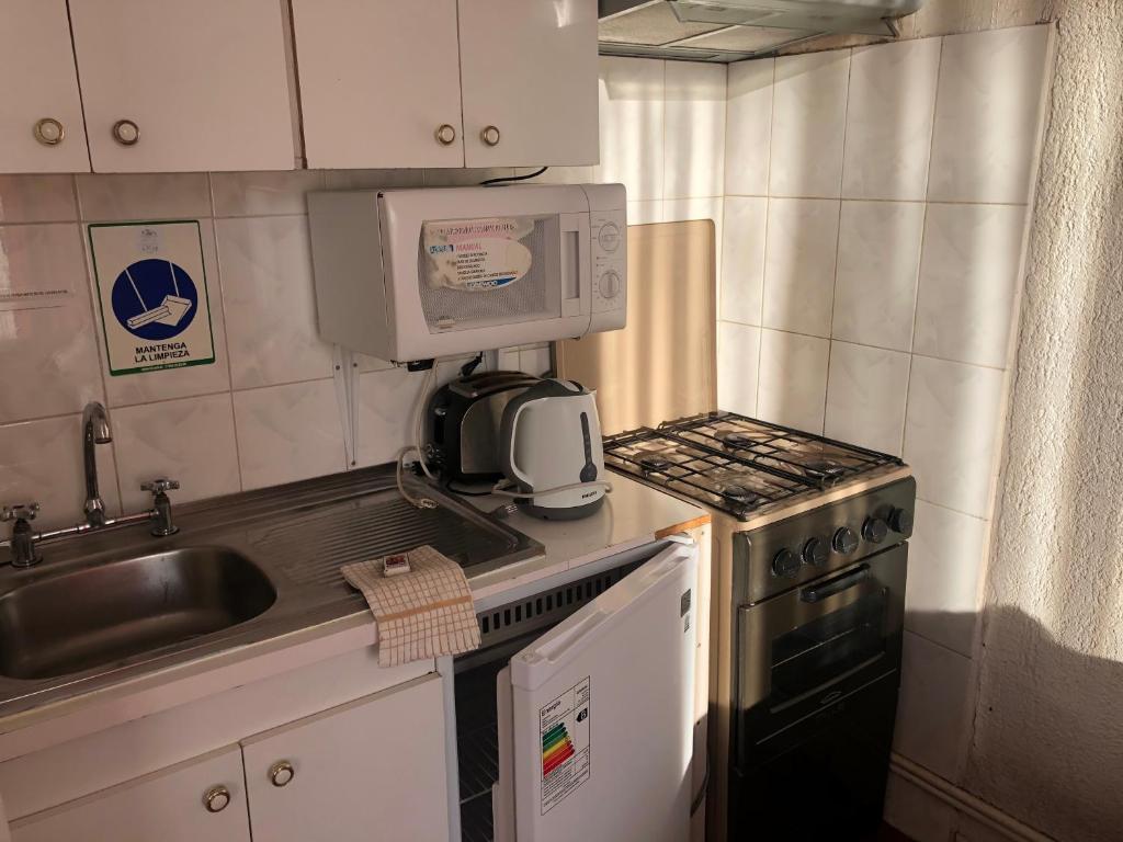 Kuchyň nebo kuchyňský kout v ubytování Matic Apartments