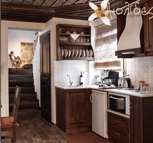Kuchyň nebo kuchyňský kout v ubytování Aiolides Traditional Homes