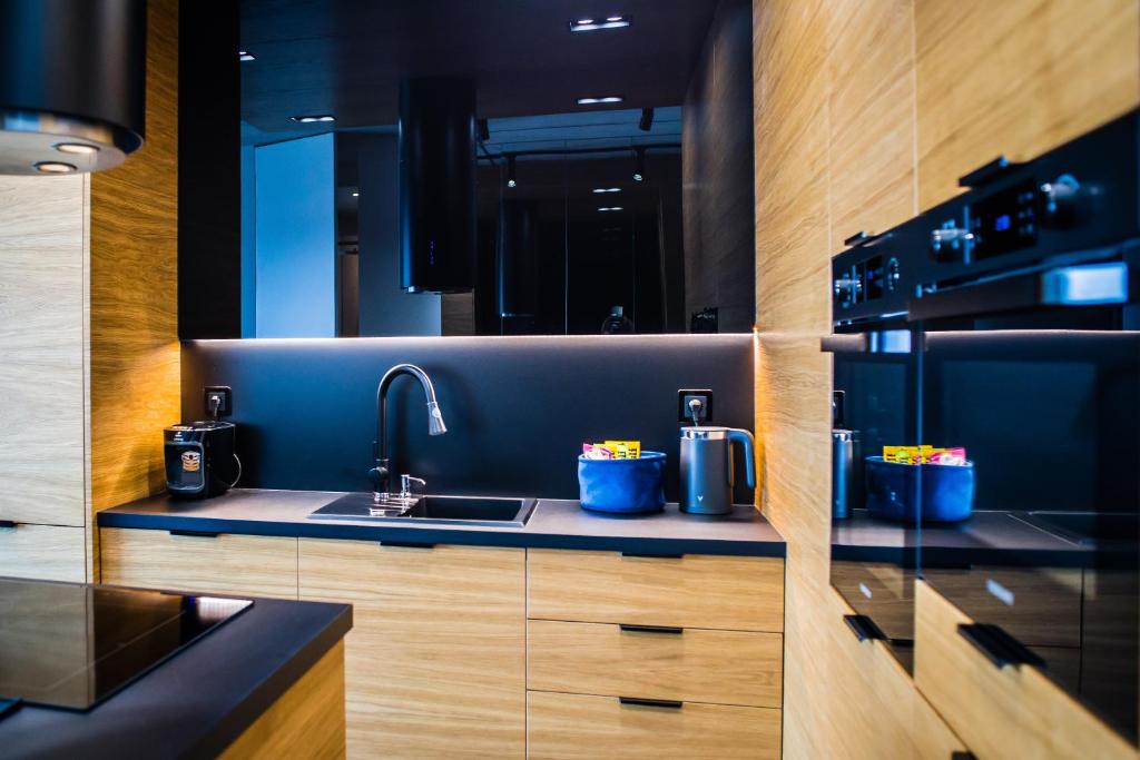 Kuchyňa alebo kuchynka v ubytovaní Apartament WIDOK