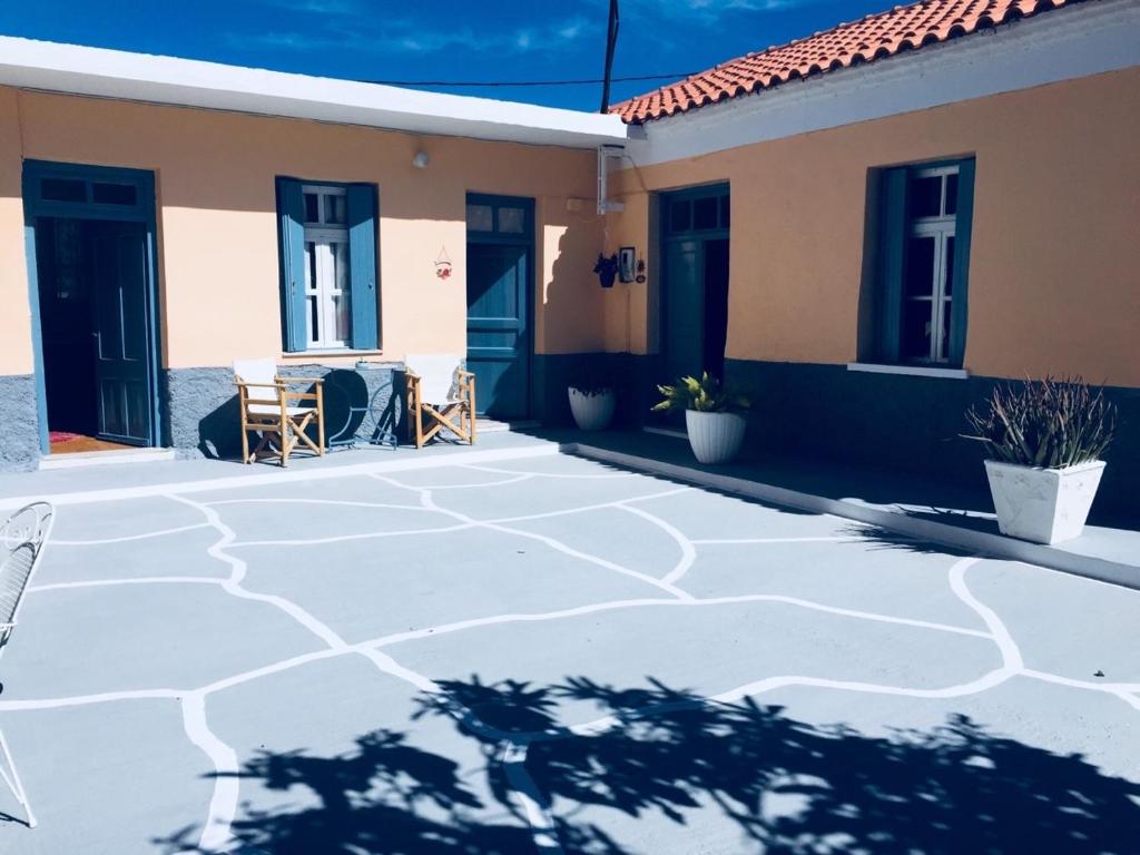 A patio or other outdoor area at Traditional House “AVLI”