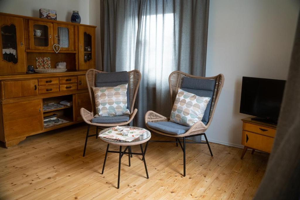 Ruang duduk di Ferienhaus Lenchen