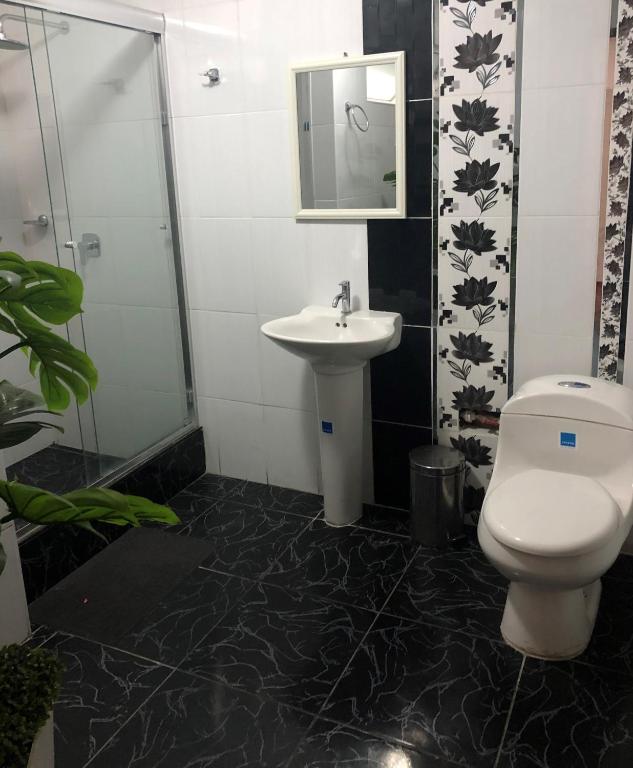 Koupelna v ubytování B&B Cusing Wasi