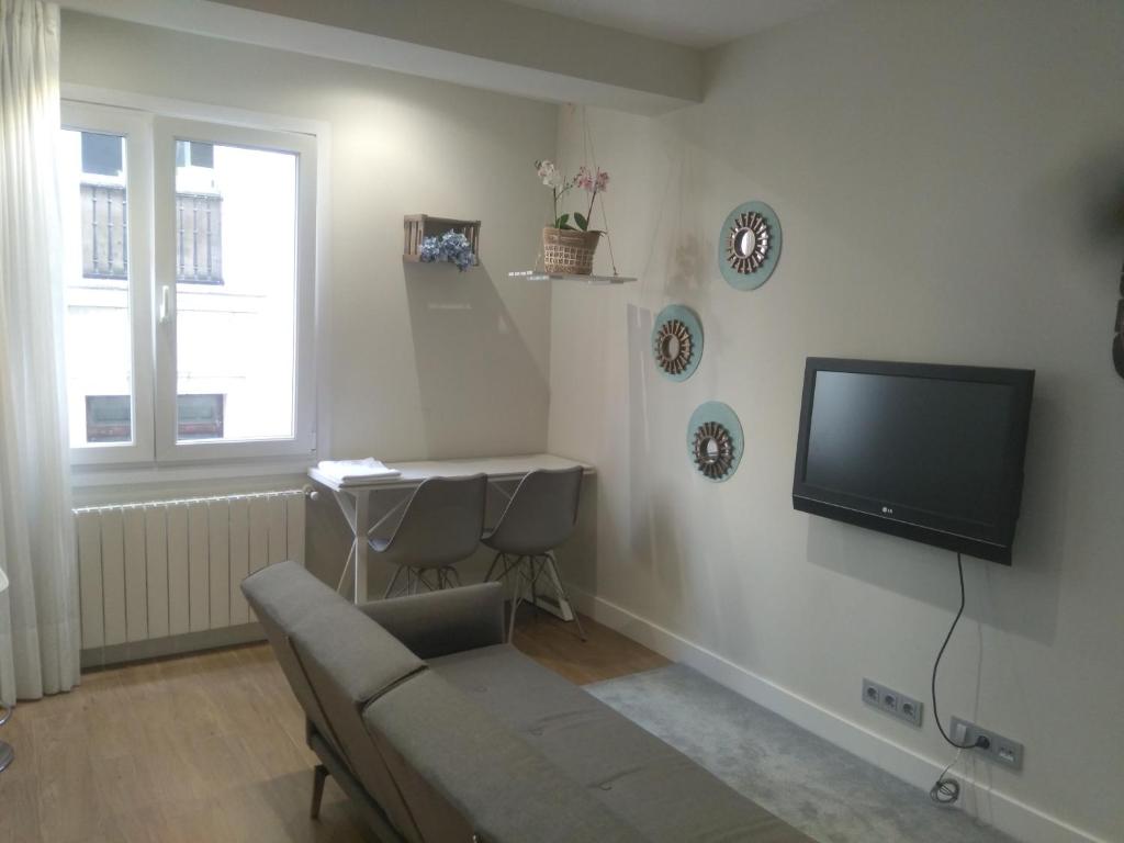 TV a/nebo společenská místnost v ubytování Alquiler Aptos en Santander (Centro)