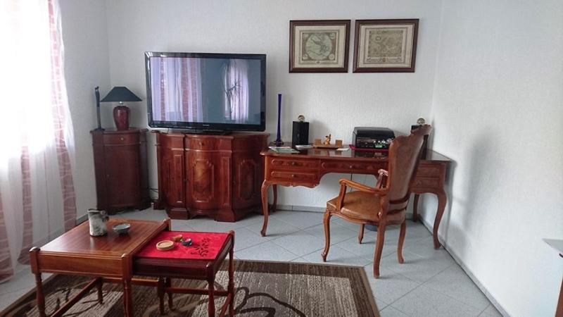 TV a/nebo společenská místnost v ubytování Ferienwohnung Am Stadtpark