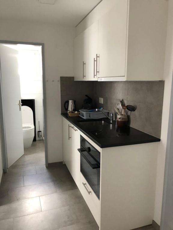 Kuchyň nebo kuchyňský kout v ubytování Chalet Wanda