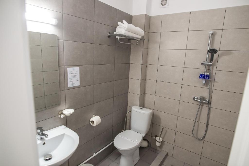 Koupelna v ubytování Hotel Tadora