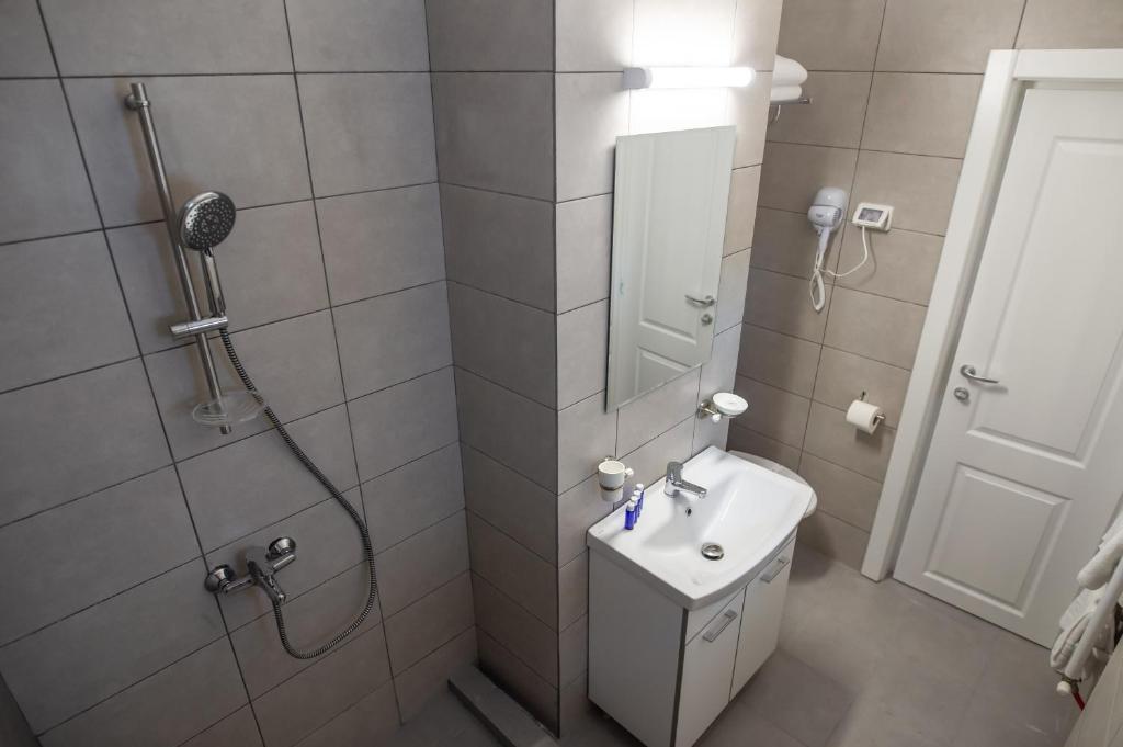 Koupelna v ubytování Hotel Tadora