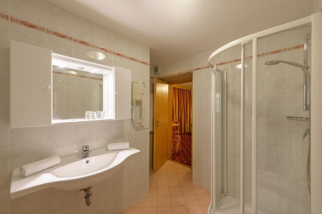 Koupelna v ubytování Hotel Ronce