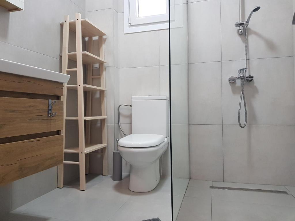 Koupelna v ubytování Lagonisi Apartment