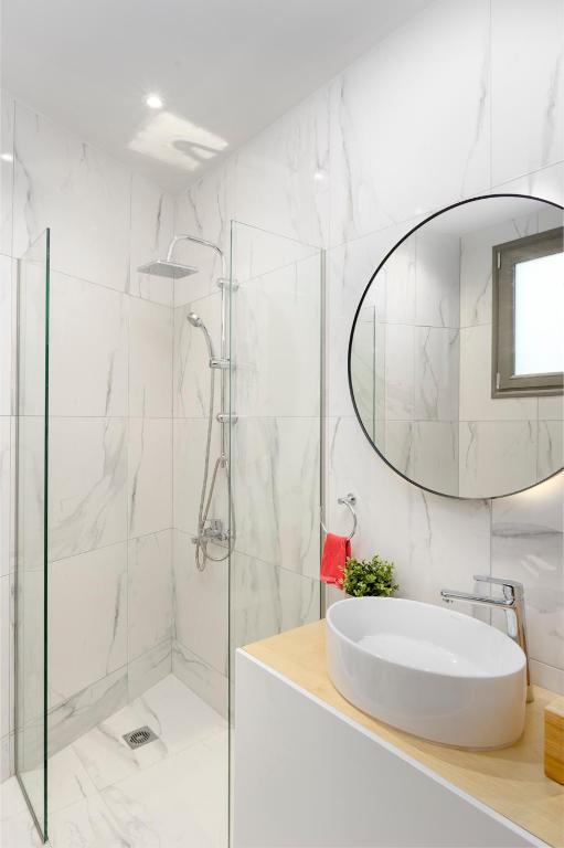Vannituba majutusasutuses Ioannina In - central & modern apt 36m2 lake view