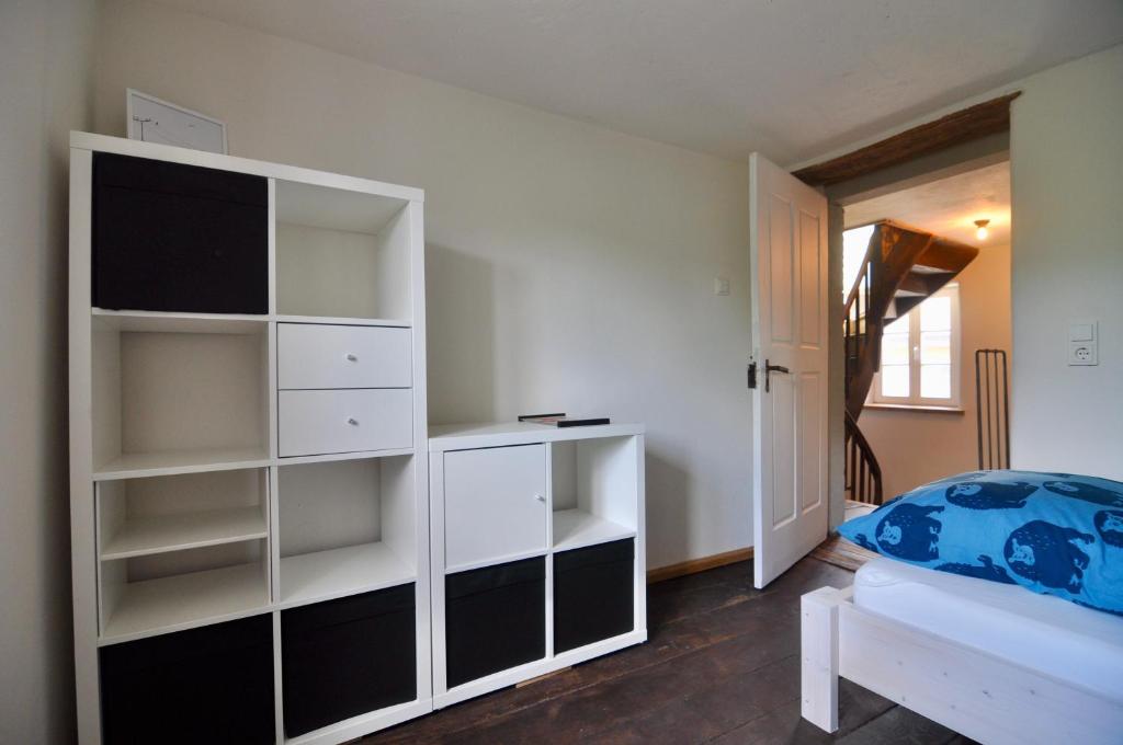 Postel nebo postele na pokoji v ubytování Ferienhaus Baustert