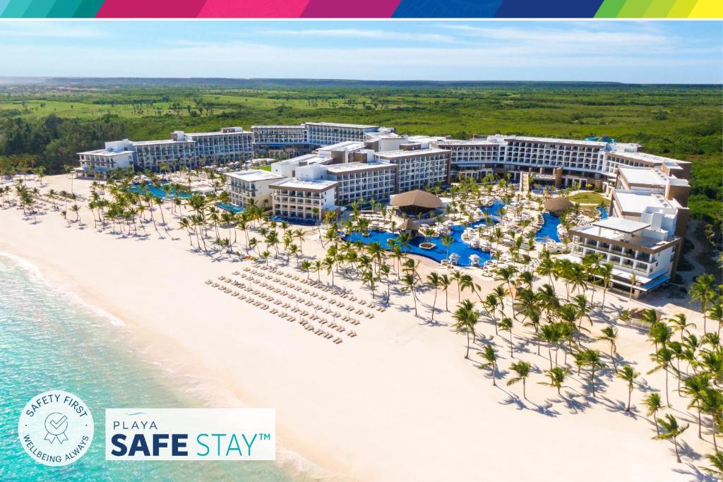 an aerial view of a resort on the beach at Hyatt Ziva Cap Cana in Punta Cana