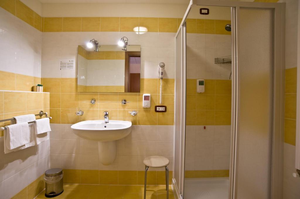 Koupelna v ubytování Hotel Colombo