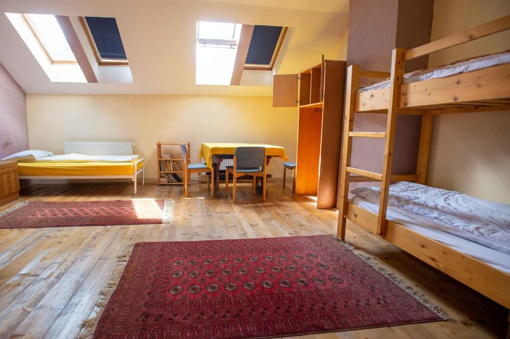 Postel nebo postele na pokoji v ubytování Jugendzentrum Seligstadt