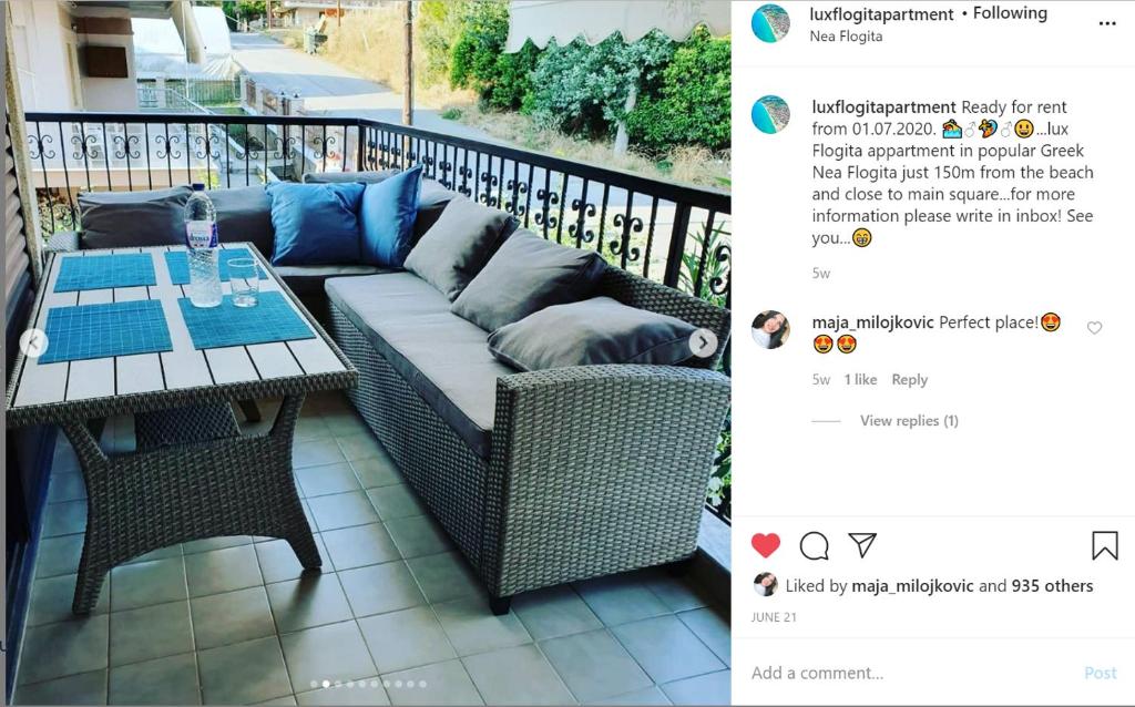 Część wypoczynkowa w obiekcie Lucas Lux Flogita apartment