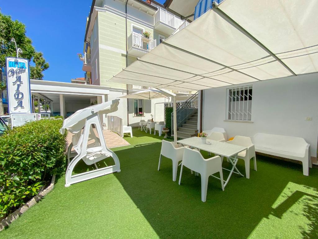Zahrada ubytování Albergo Villa Aida