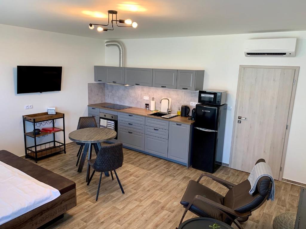 Kuchyň nebo kuchyňský kout v ubytování Apartmán C16 Mikulov