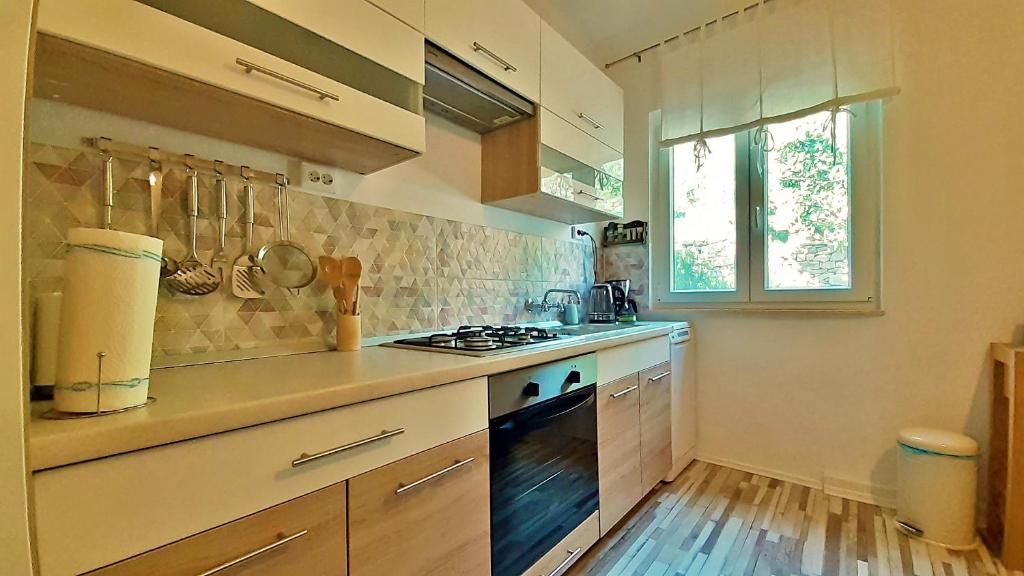 Kuchyň nebo kuchyňský kout v ubytování Mediterranean House - Forest Marjan
